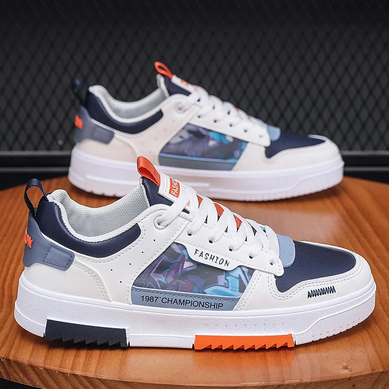 Men’s Breathable Lace-Up Sneakers – Lightweight Comfort for Everyday Wear