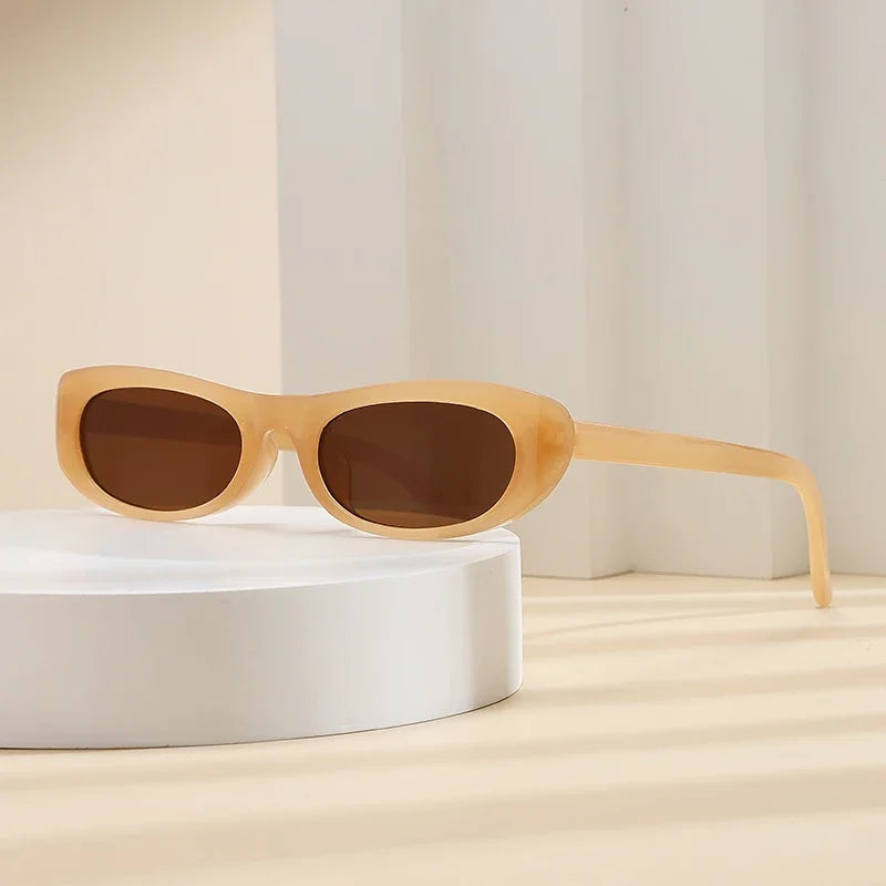 RBB Trendy Cat Eye & Rectangle Sunglasses – UV400 Narrow Frame for Women & Men