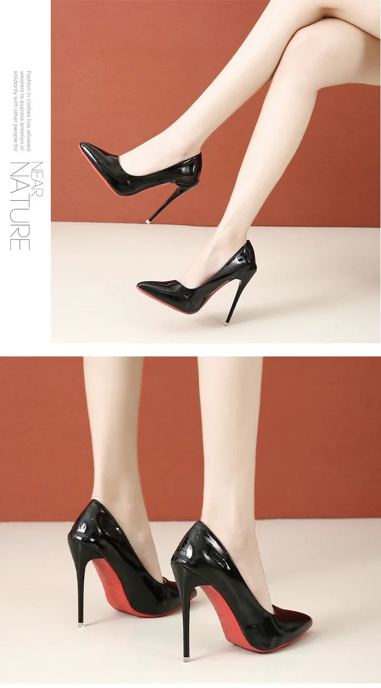 RBB Ethnic Elegance Stilettos – Sexy Pointed Toe Super High Heels with Red Bottom (Plus Sizes 44–45)