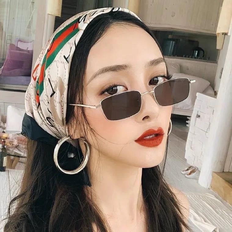 RBB Small Frame Rectangle Sunglasses – Classic Vintage UV400 for Women & Men
