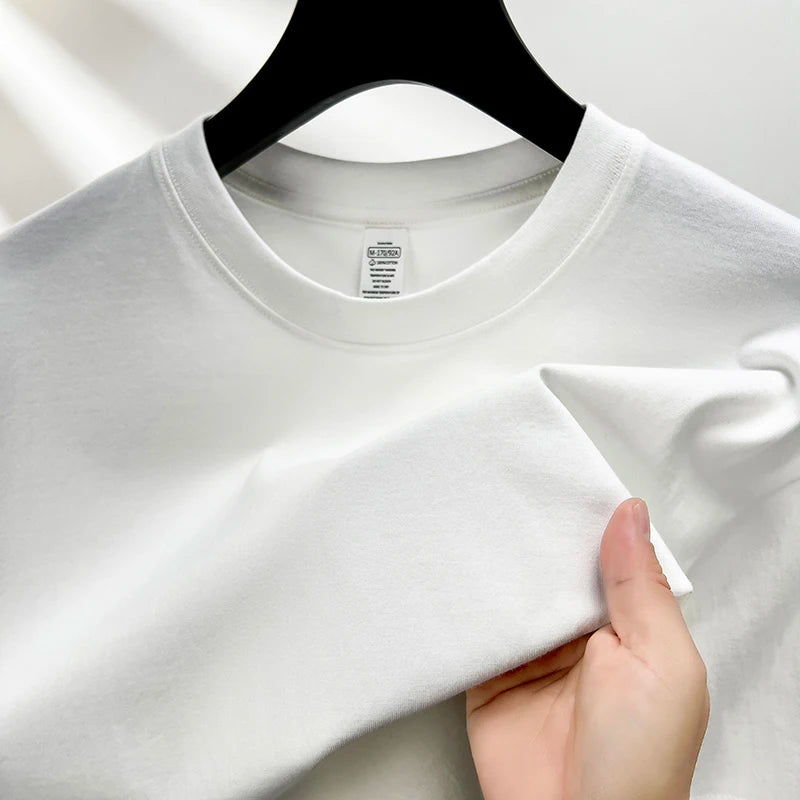RBB Men’s 100% Pure Cotton Summer T-Shirt – High-End Fashionable Short Sleeve Round Neck, Breathable Half Sleeve Top