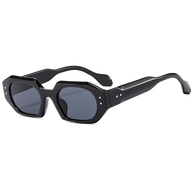 RBB Irregular Polygon Sunglasses – Retro Contrast Color Shades | Wide Leg Anti-Blue Light Outdoor Eyewear