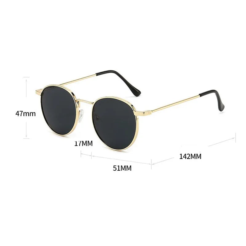 RBB Classic Round Polarized Sunglasses – UV400 Retro Glass Lens for Men & Women