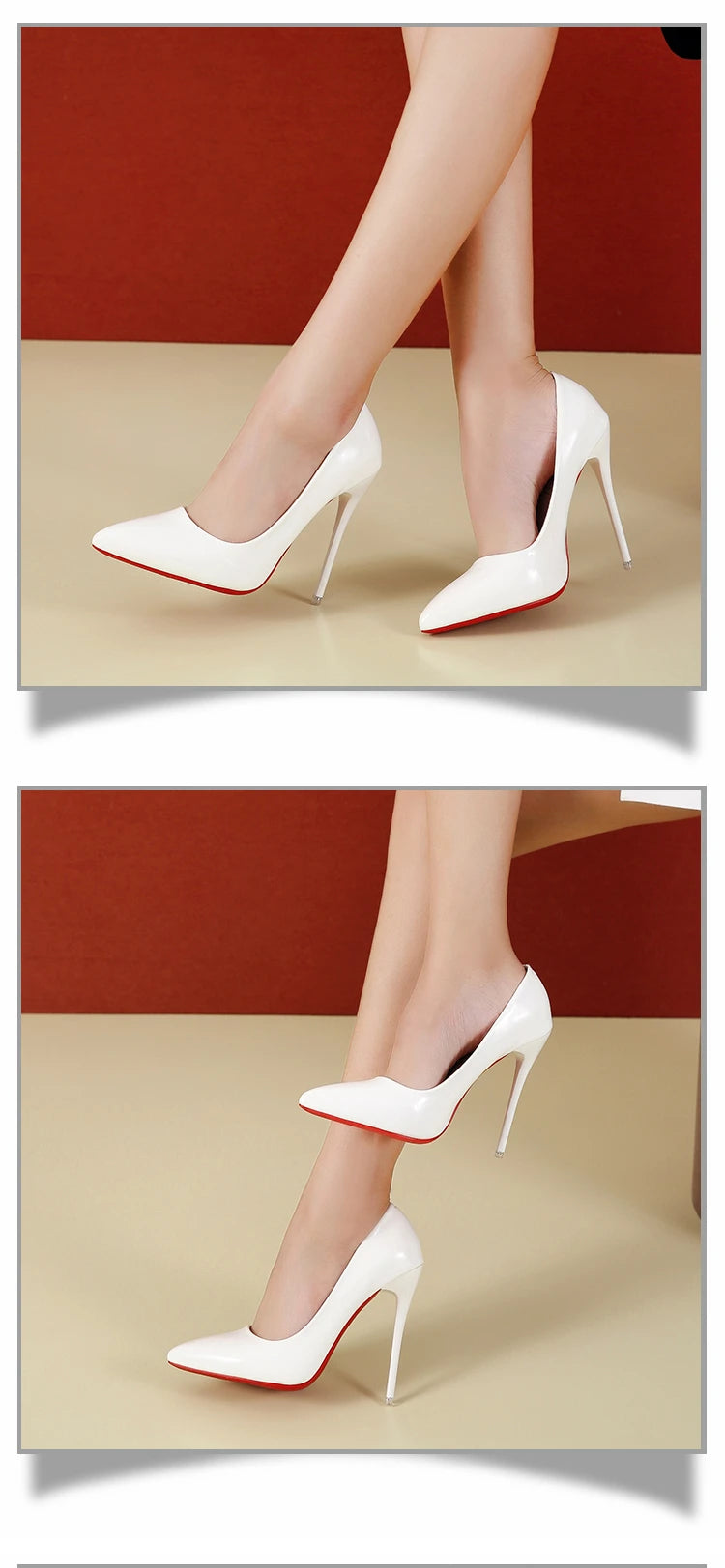 RBB 12cm Colorful Patent Leather Stiletto Pumps - Women's Size 45