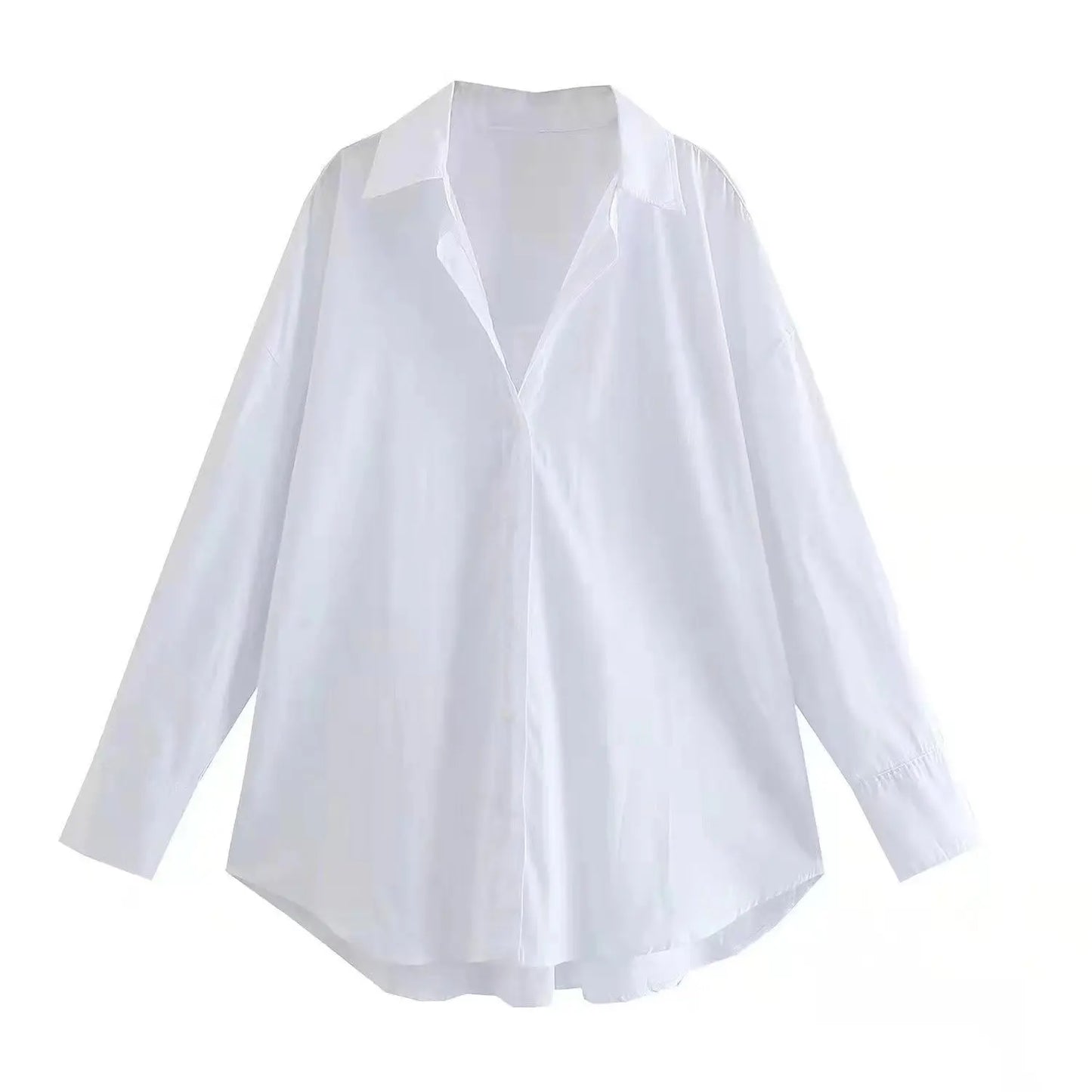 RBB Women's Multicolor Oversized Shirt – Long Sleeve Button-Up Streetwear Blouse (Summer Collection)