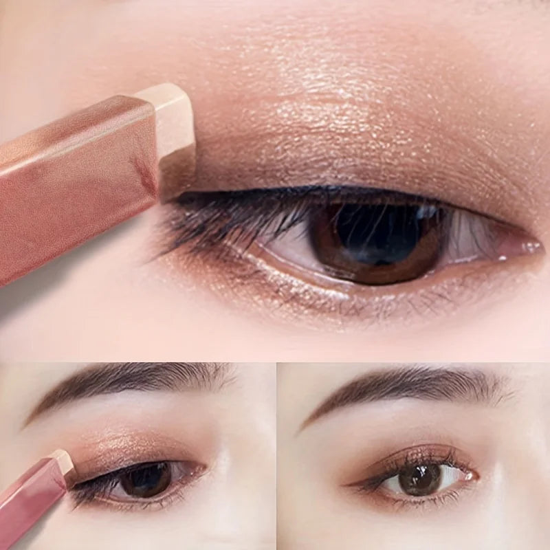 2-in-1 Pearly Highlighter & Eyeshadow Stick – Waterproof, Long-Lasting Glitter Eyeliner
