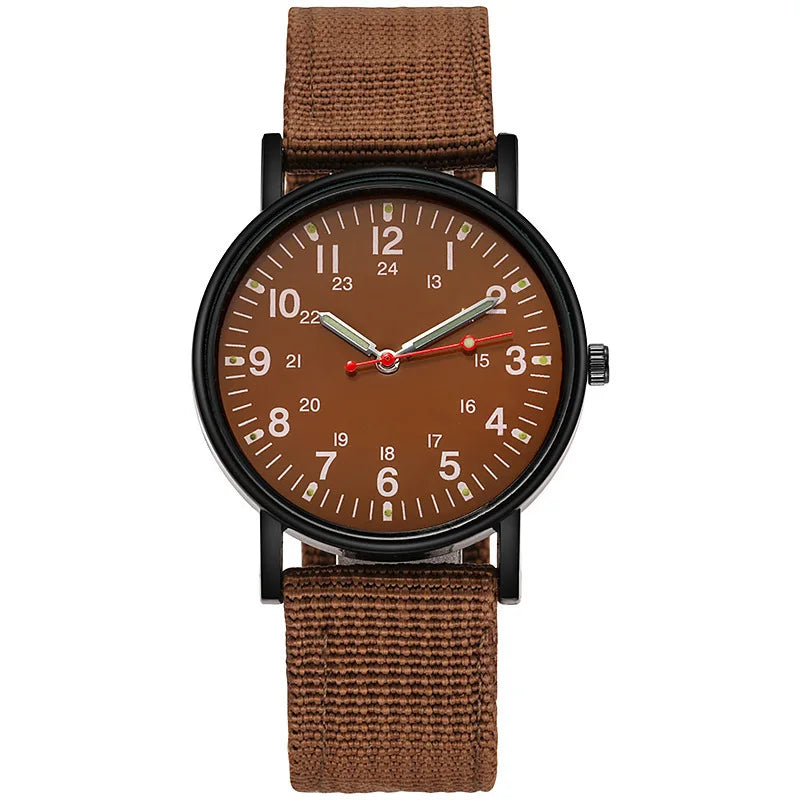 RBB Military Men’s Watch – Luminous, Shock Resistant Sports Quartz Wristwatch with Canvas Strap