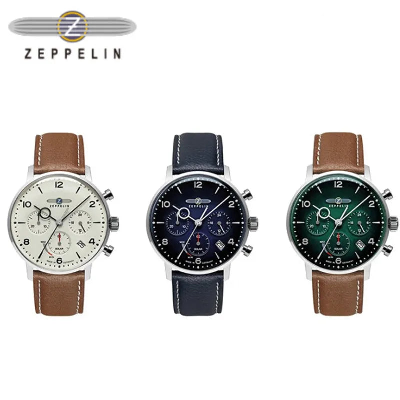 RBB Zeppelin Hindenburg Series Men's Quartz Watch – Retro Business Casual Style, 3 Color Options