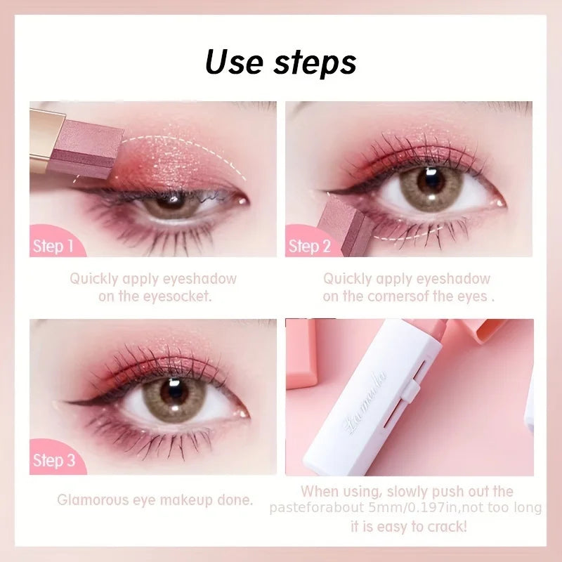2-in-1 Pearly Highlighter & Eyeshadow Stick – Waterproof, Long-Lasting Glitter Eyeliner