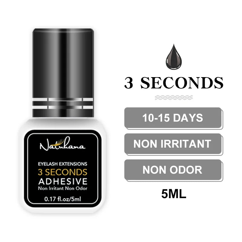 5ml Professional Eyelash Extension Glue – Fast-Drying (0.3s–3s), Strong Hold Adhesive