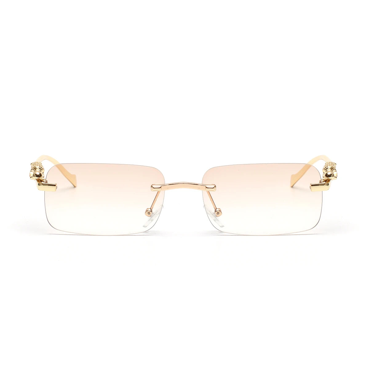 RBB Rimless Square Metal Sunglasses – Unisex UV400 Outdoor Designer Shades