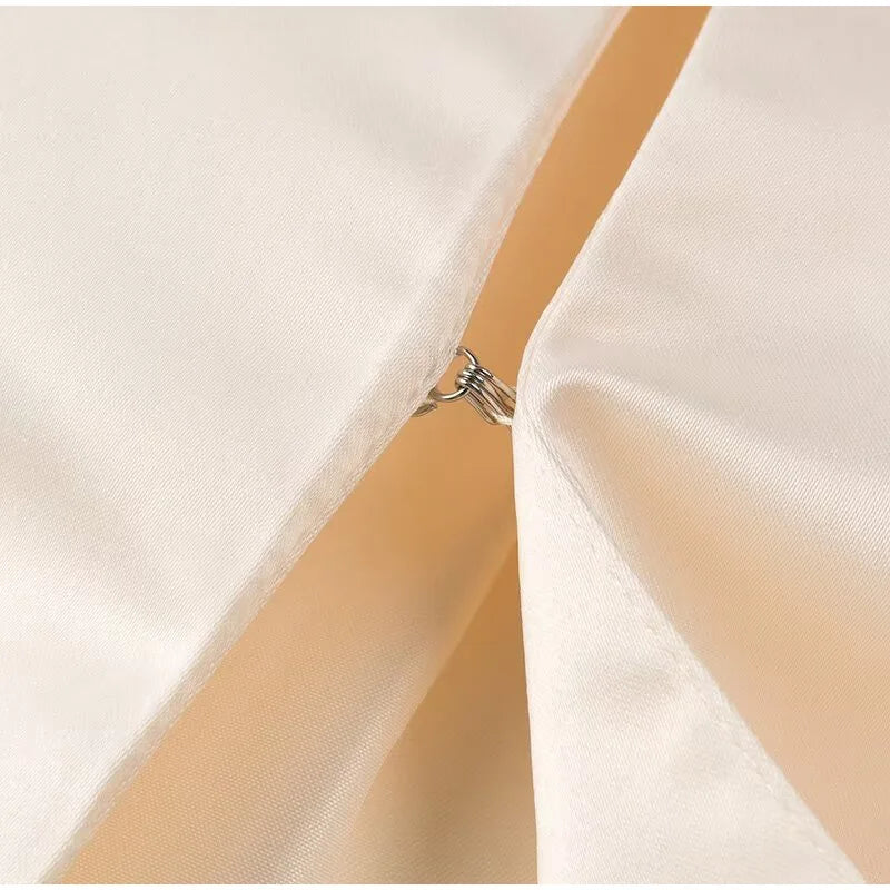 Spring Summer New Women's Fashion Casual Shirt Satin Bubble Sleeves Round Neck Loose Short Top Female Elegant Solid Blouses