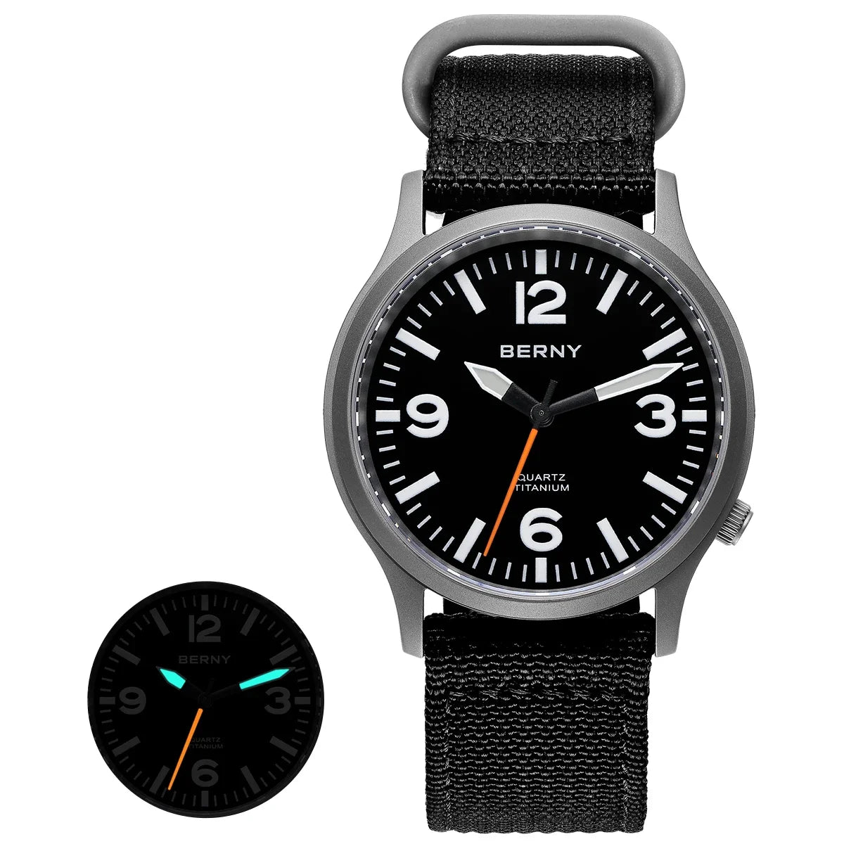RBB Titanium Men’s Outdoor Sports Quartz Watch – Super Luminous Dial, Sapphire Crystal, Lightweight, 5ATM Waterproof