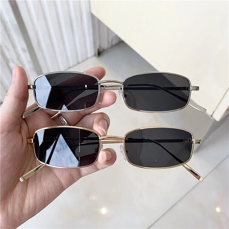 RBB Small Frame Rectangle Sunglasses – Classic Vintage UV400 for Women & Men