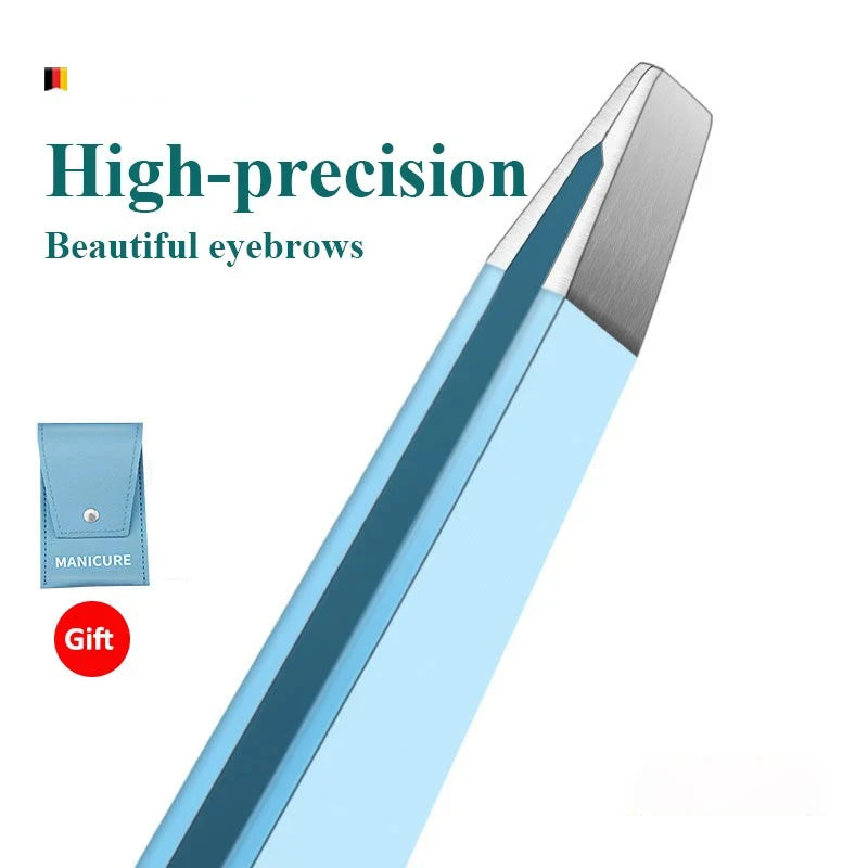 4Pcs Colorful Eyebrow Tweezers Set – Stainless Steel Slanted Hair Removal Tools