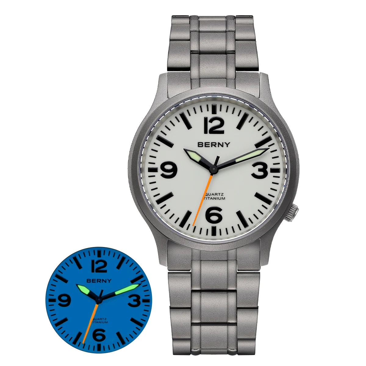 RBB Titanium Men’s Outdoor Sports Quartz Watch – Super Luminous Dial, Sapphire Crystal, Lightweight, 5ATM Waterproof