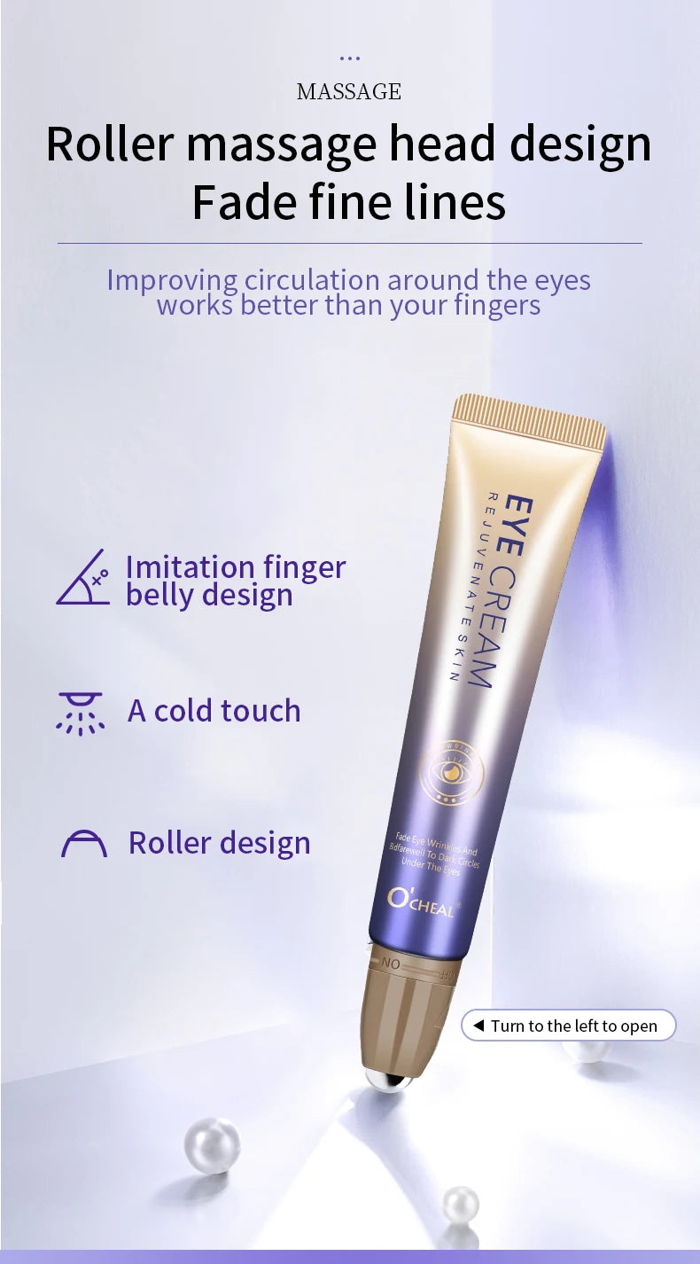 Anti-Wrinkle Eye Cream with Roller Ball – Hydrating Hyaluronic Acid Serum for Fine Lines & Puffiness