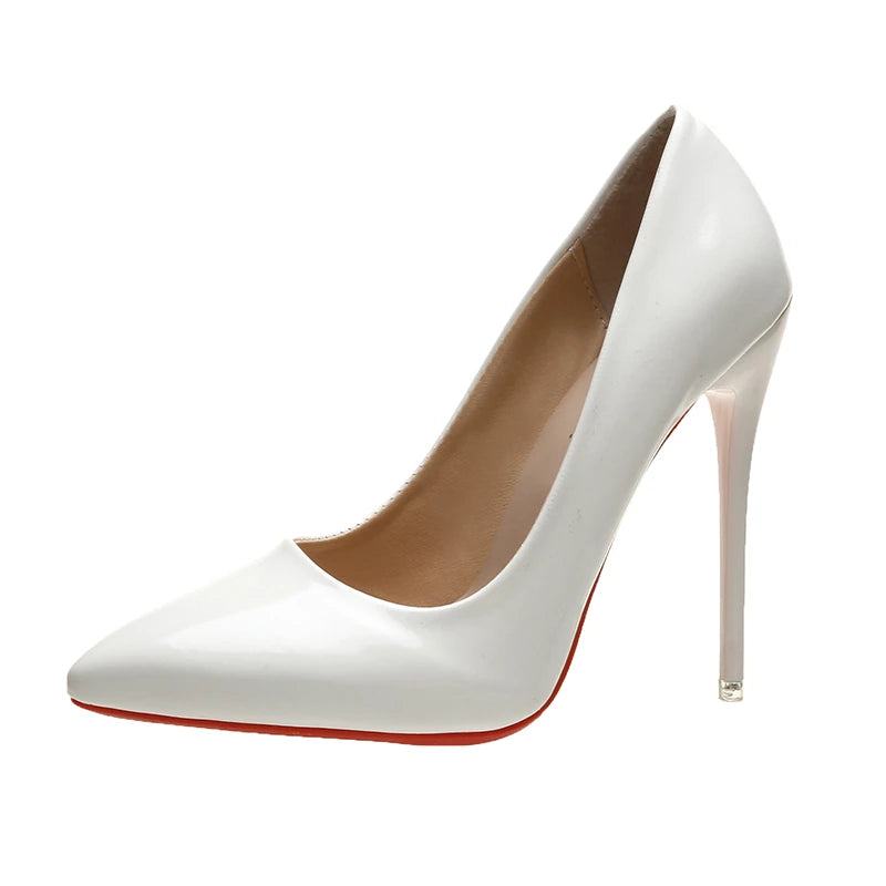 RBB 12cm Colorful Patent Leather Stiletto Pumps - Women's Size 45