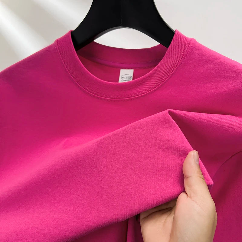 RBB Men’s 100% Pure Cotton Summer T-Shirt – High-End Fashionable Short Sleeve Round Neck, Breathable Half Sleeve Top