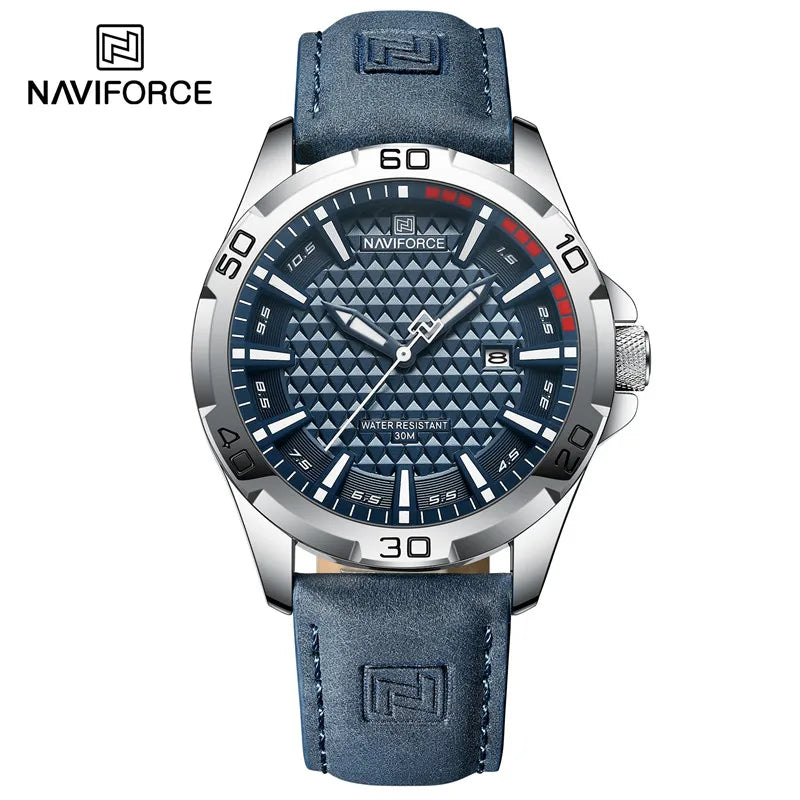 RBB Men’s Fashion Quartz Watch – Leather Strap, Sporty, Waterproof, Calendar Display