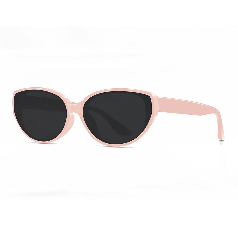 RBB Cat-Eye Polarized Sunglasses for Women | UV Protection | White Square Frame