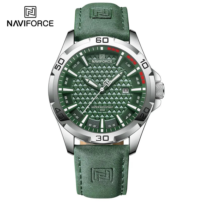 RBB Men’s Fashion Quartz Watch – Leather Strap, Sporty, Waterproof, Calendar Display
