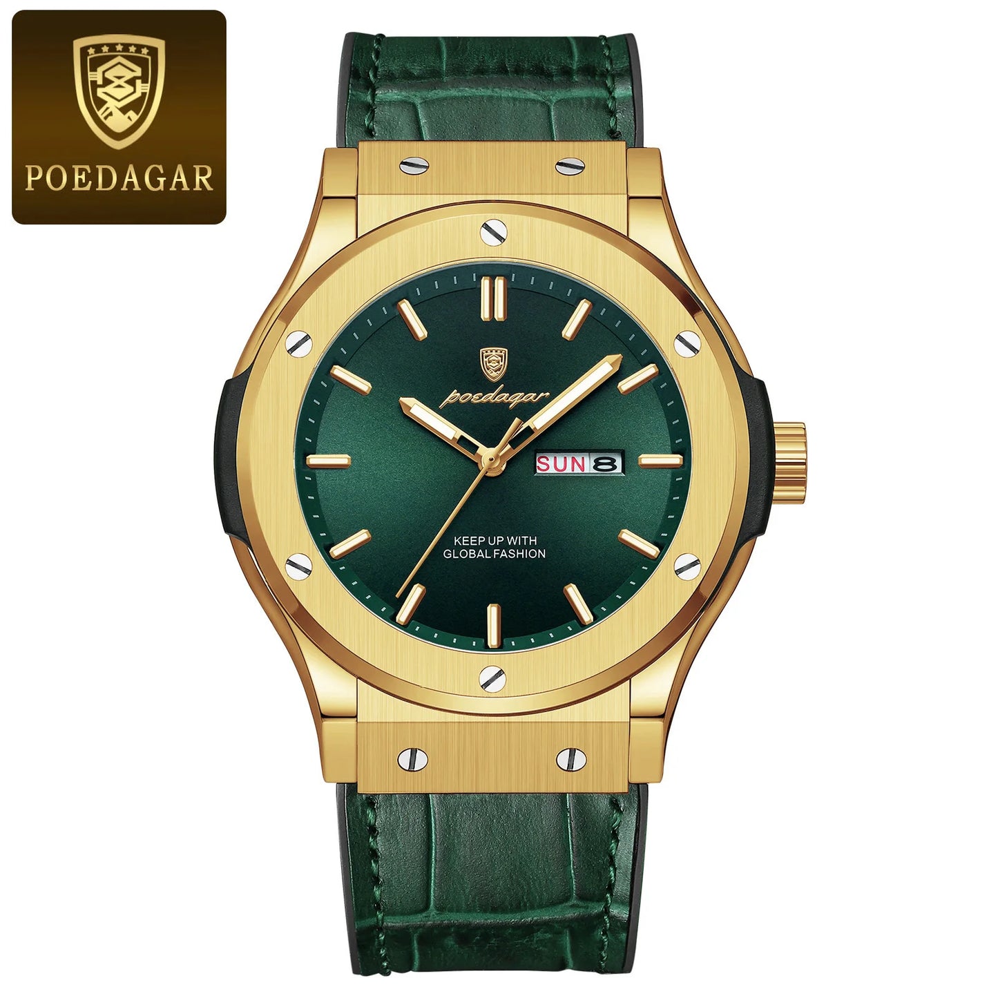 RBB Luxury Business Men’s Quartz Watch – Waterproof, Luminous, Date & Week Display, Silicone Strap
