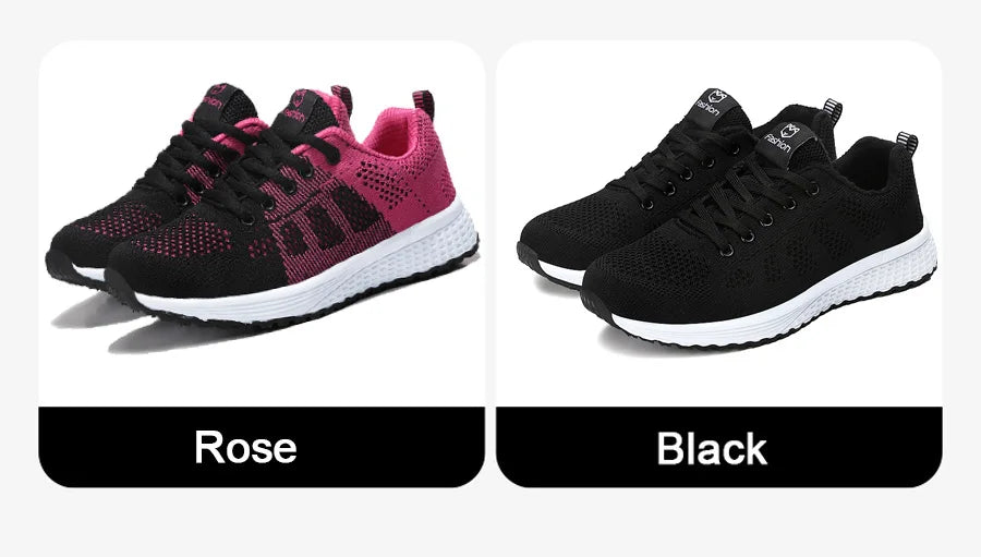 RBB Women’s Breathable Running Shoes – Lightweight Lace-Up Sneakers for Hard Court
