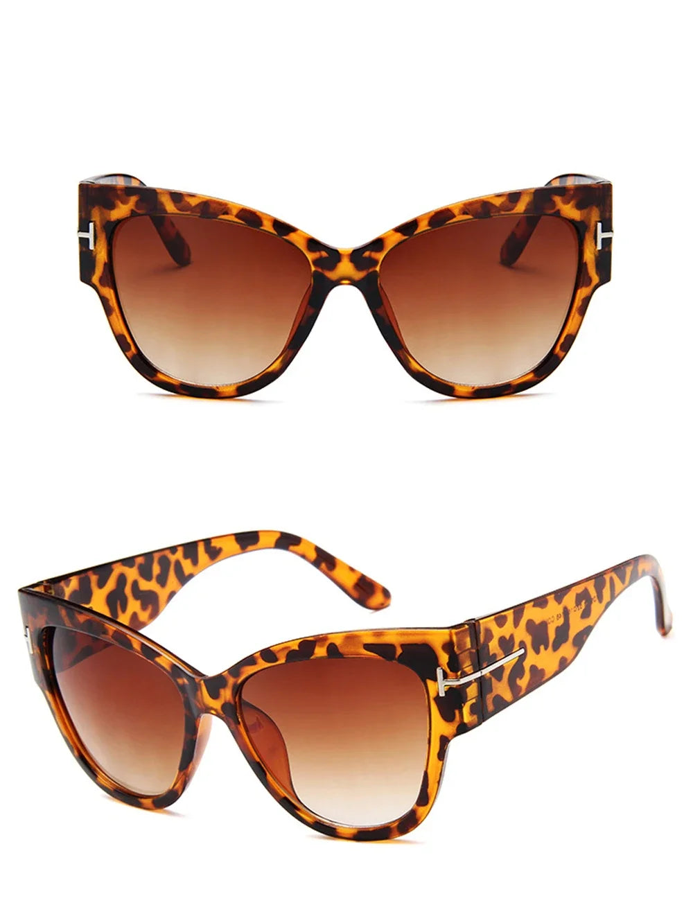 RBB Luxury Black Cat Eye Oversized Sunglasses for Women – 2024 Designer Gradient Shades