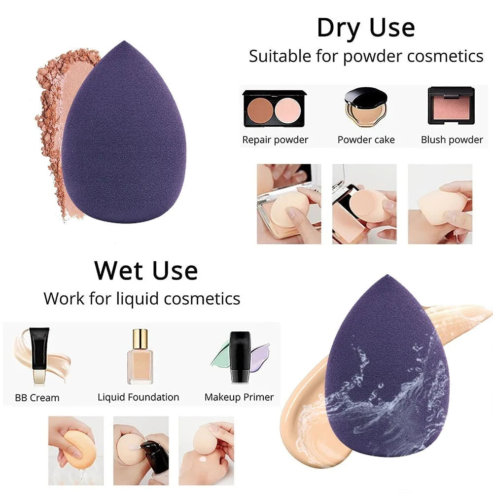 12Pcs Multicolor Makeup Sponge Set – Soft Beauty Blenders for Foundation & Powder