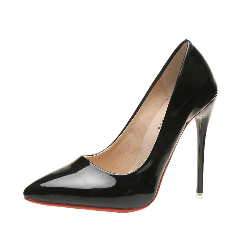 RBB 12cm Colorful Patent Leather Stiletto Pumps - Women's Size 45
