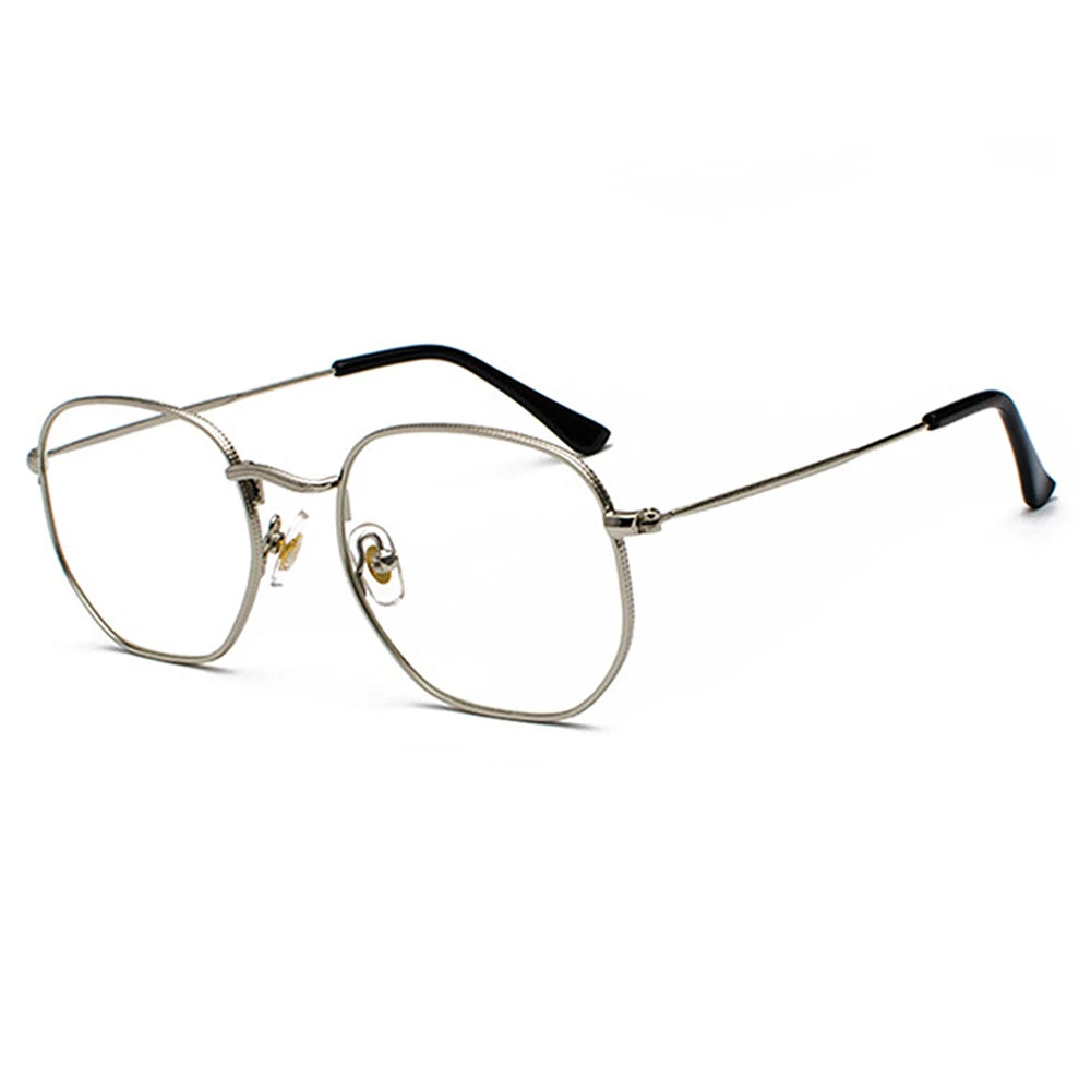 RBB Small Square Metal Frame Sunglasses – Mirrored UV400 Unisex