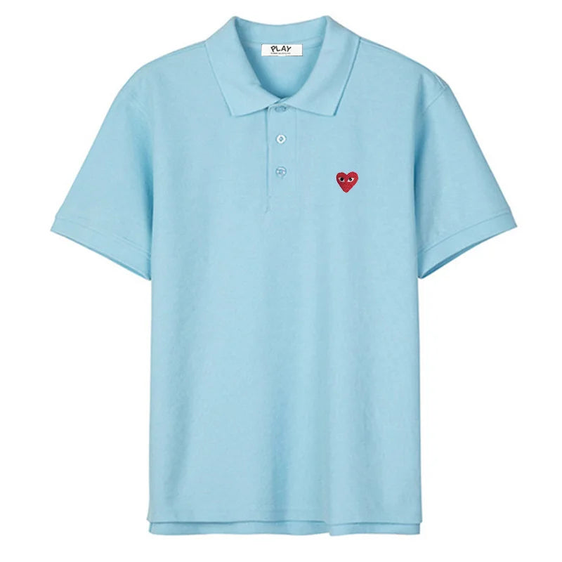 RBB Heritage Classic Embroidered Polo T-Shirt – Unisex Korean Style Cotton Summer Top