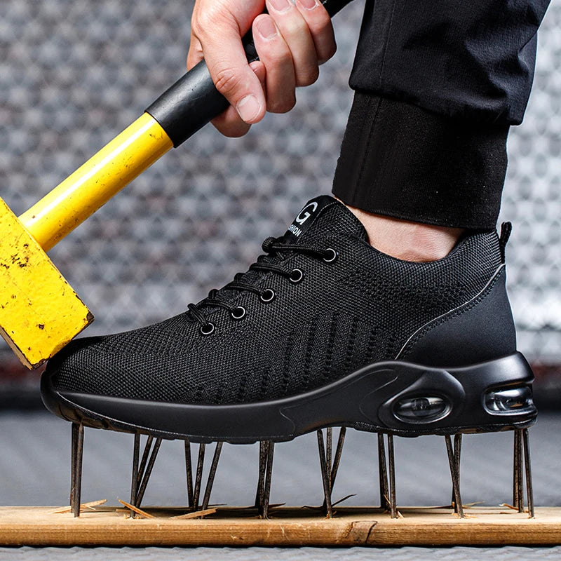 RBB Breathable Steel Toe Safety Shoes for Men & Women – Puncture-Resistant Work Sneakers