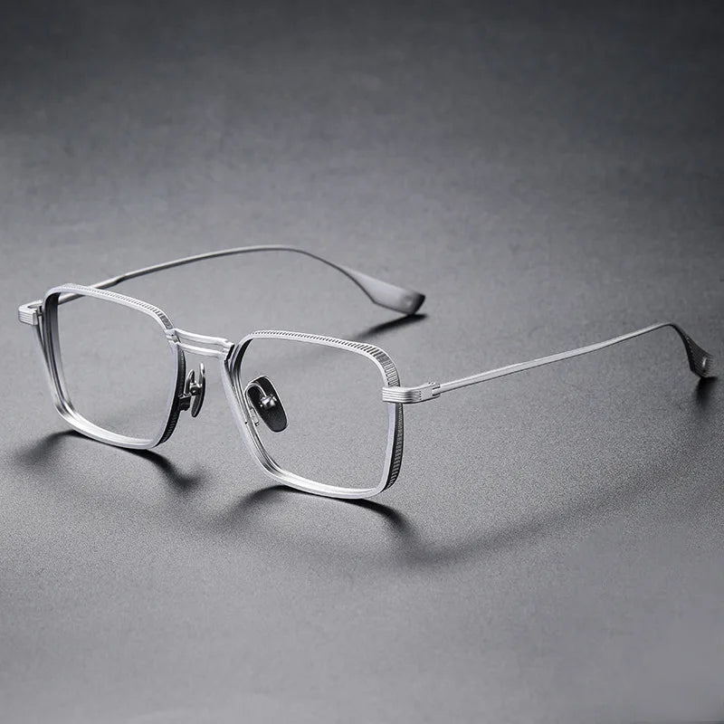 RBB Retro Square Optical Glasses – Pure Titanium Eyeglass Frames for Men & Women