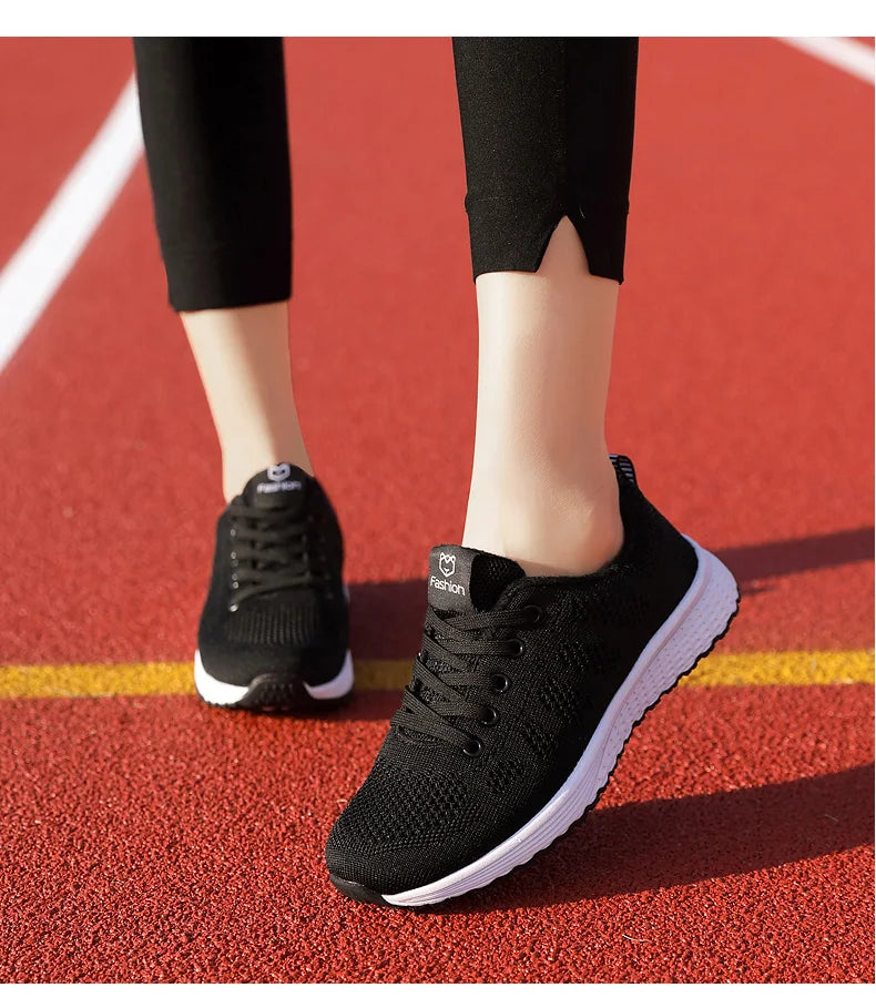 RBB Women’s Breathable Running Shoes – Lightweight Lace-Up Sneakers for Hard Court