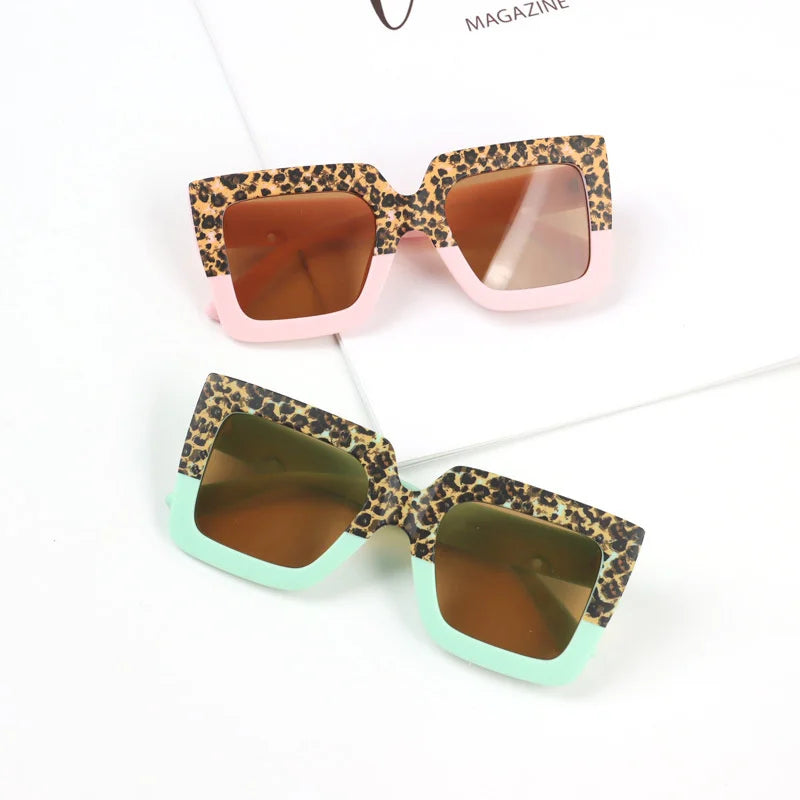 RBB Kids Oversized Square Sunglasses – Trendy Double-Color Frame Eyewear for Boys & Girls