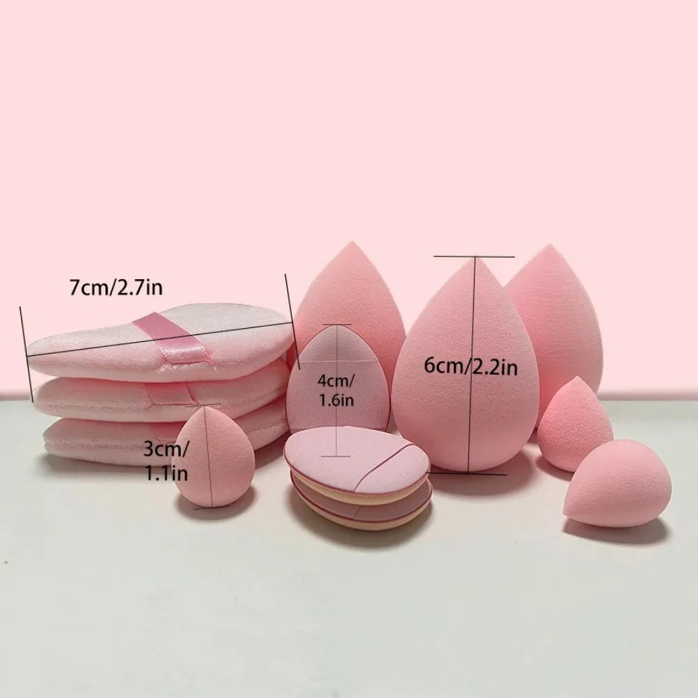 12Pcs Multicolor Makeup Sponge Set – Soft Beauty Blenders for Foundation & Powder