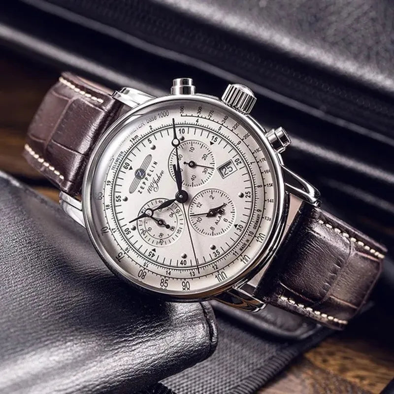 RBB Men's Luxury Quartz Watch – Leather Band, Business & Casual