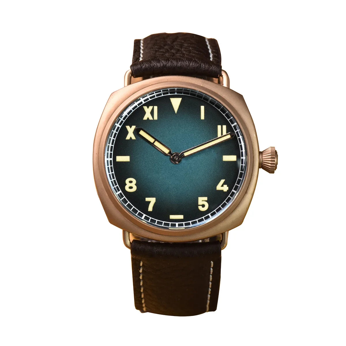 RBB Solid Bronze Men's Quartz Watch – Ronda 502 Movement, Sapphire Crystal, 20ATM Waterproof, Minimalist 2-Hand Design