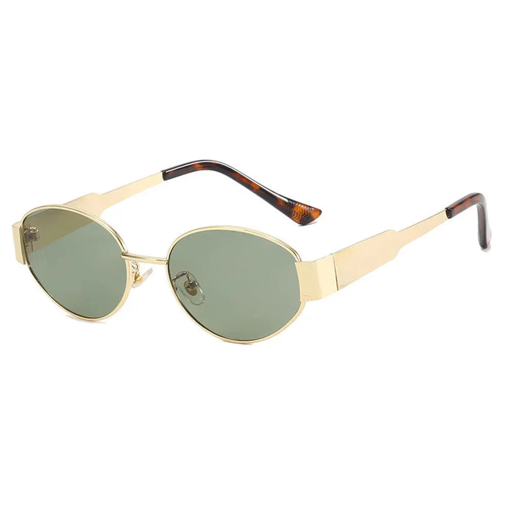 RBB Fashion Sunglasses – Unisex Retro Oval Metal Frame UV400 Eyewear for Driving & Casual Use
