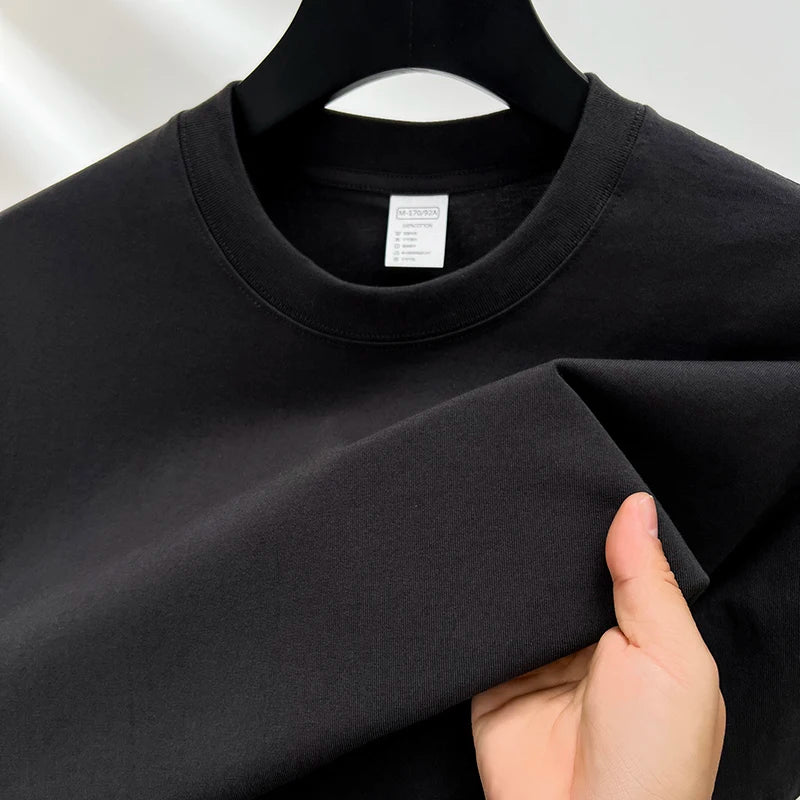 RBB Men’s 100% Pure Cotton Summer T-Shirt – High-End Fashionable Short Sleeve Round Neck, Breathable Half Sleeve Top