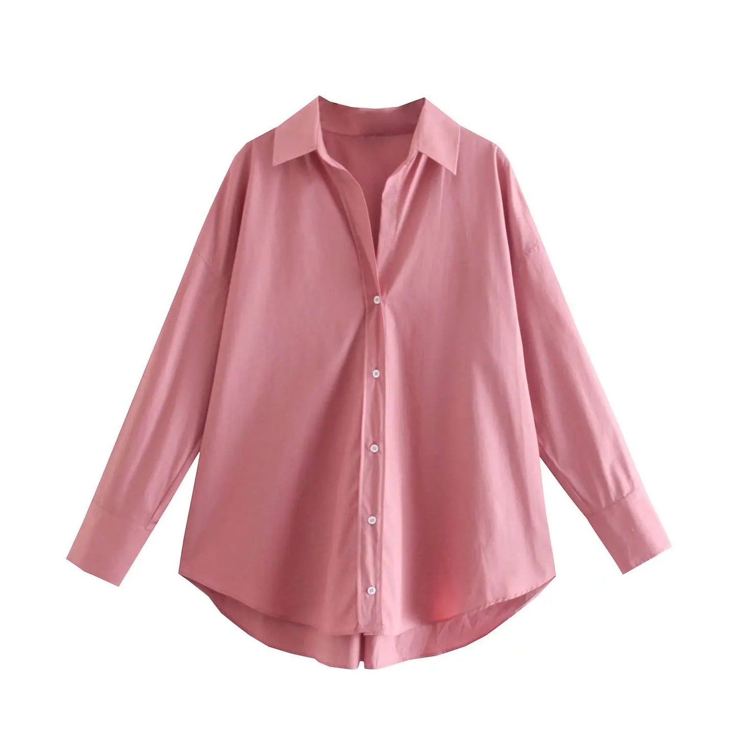 RBB Women's Multicolor Oversized Shirt – Long Sleeve Button-Up Streetwear Blouse (Summer Collection)