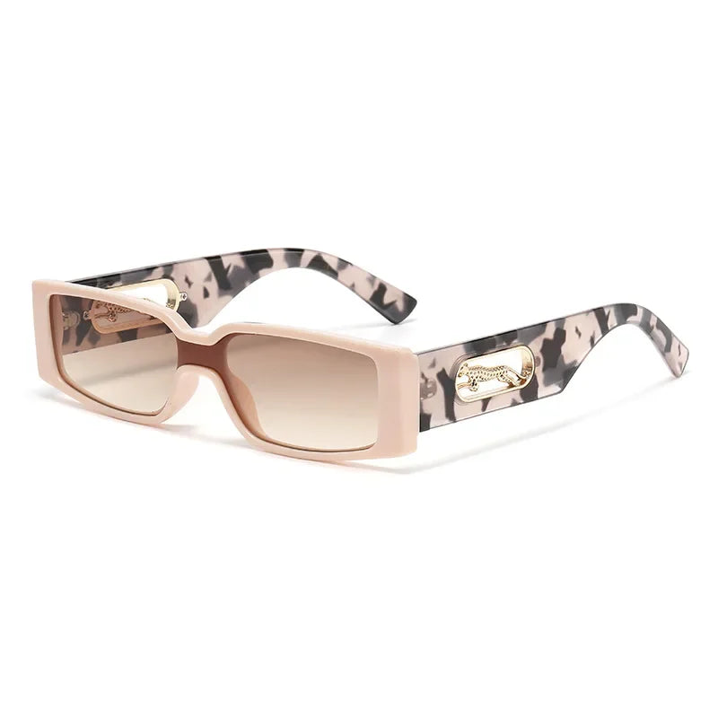 RBB Women’s Square Metal Fashion Sunglasses – Small Frame UV400 Streetwear Eyewear