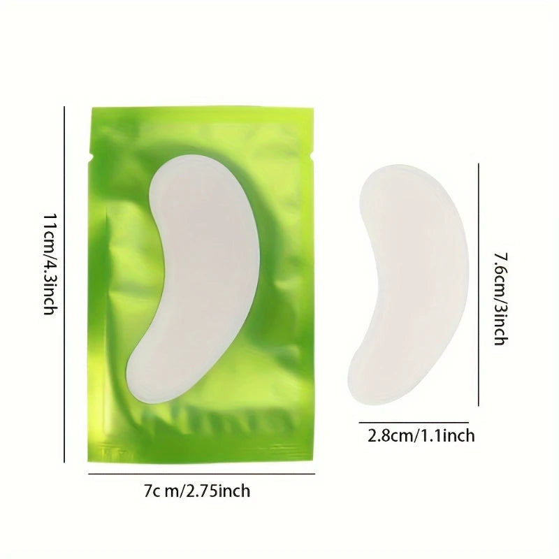 100 Pairs Under Eye Gel Patches for Eyelash Extensions – Lint-Free, Adhesive Lash Extension Supplies