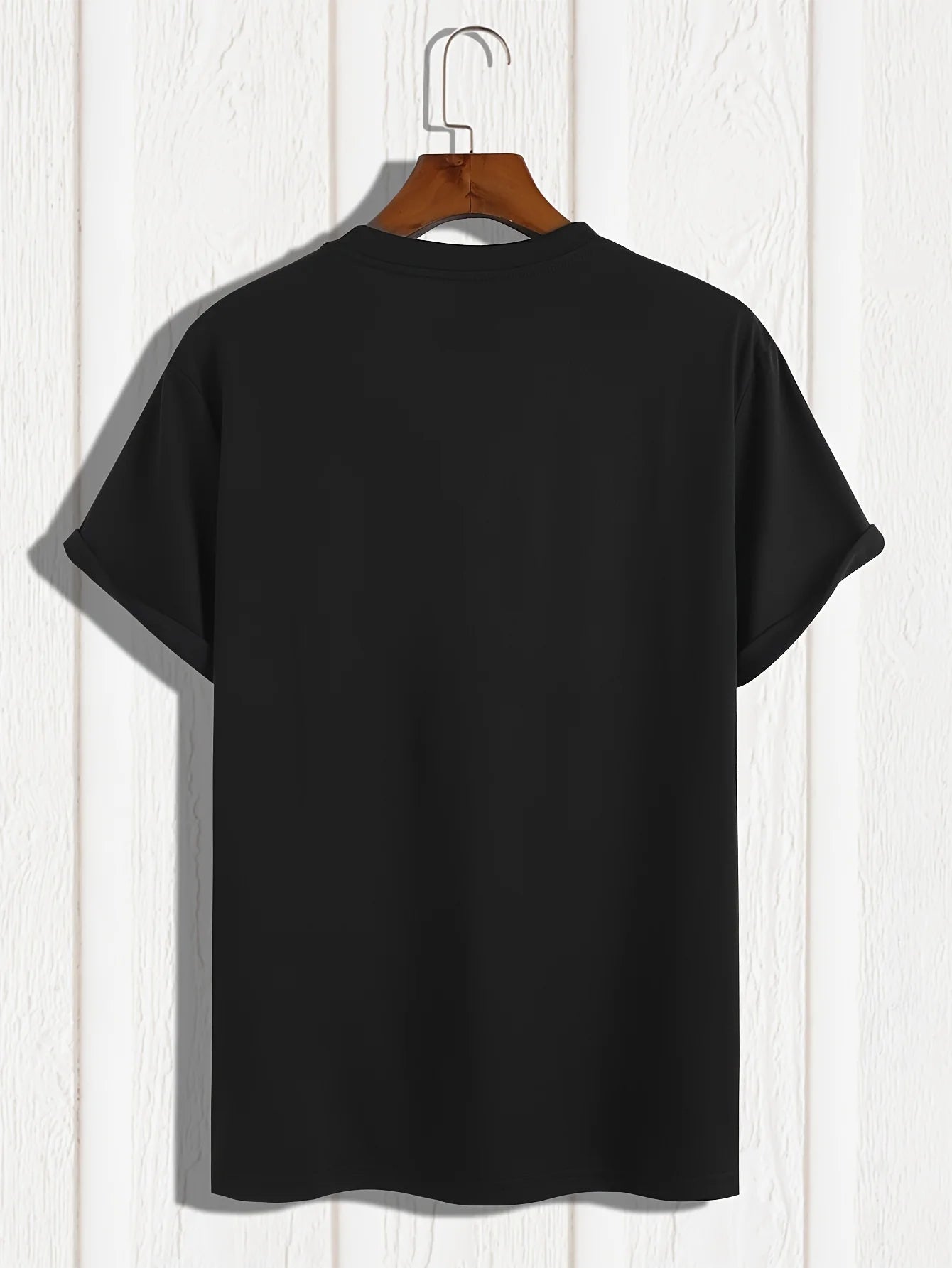 RBB Men’s 100% Cotton Summer Slim Fit PARIS Letter Print Round Neck Short Sleeve T-Shirt