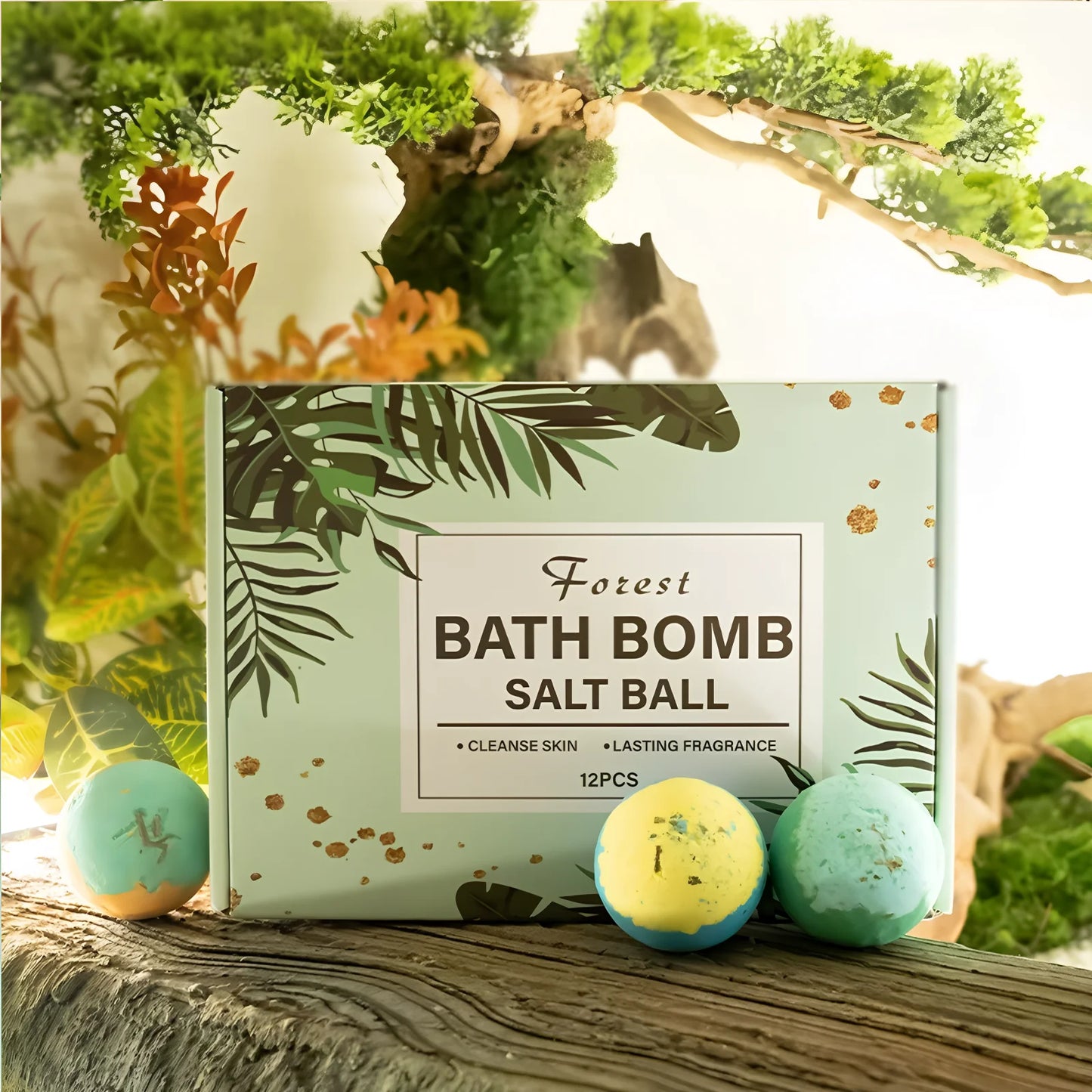 12pcs Bath Bomb Gift Box – Essential Oils, Moisturizing Spa Set