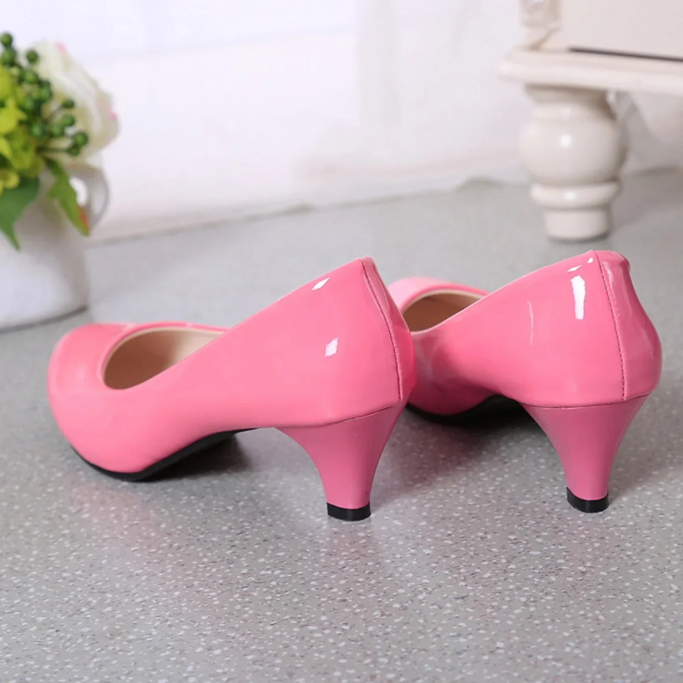 RBB Women’s Nude Pumps – Shallow Toe Low Heels for Office, Wedding & Party