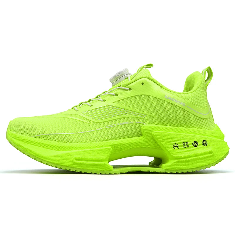 RBB Family Carbon Plate Running Shoes – Boys & Girls High Bounce TPU Popcorn Sneakers with Rotating Button Technology
