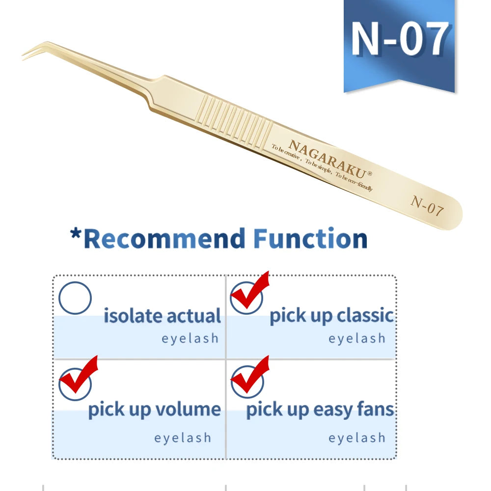 Stainless Steel Eyelash Extension Tweezers – 3D Precision Lash Applicator Tool